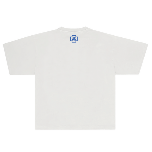 ADA T-SHIRT BLANCA Y AZUL