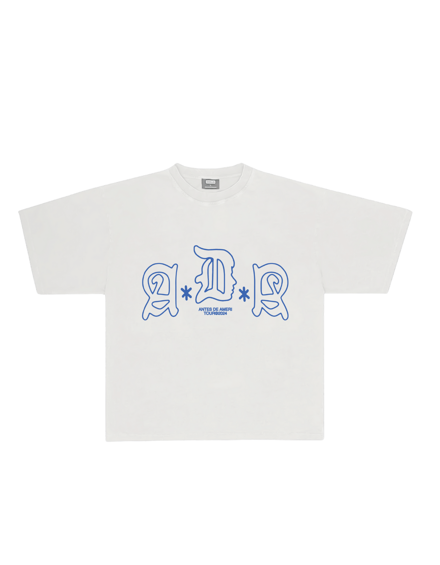 ADA T-SHIRT BLANCA Y AZUL